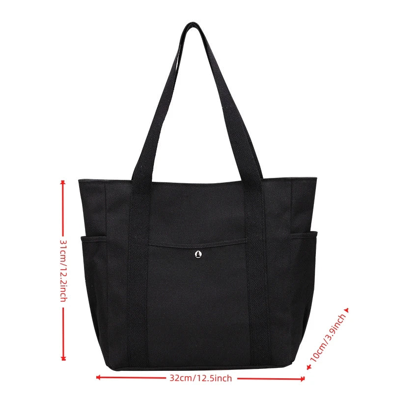 Large Capacity Canvas Tote Bag for Work & College