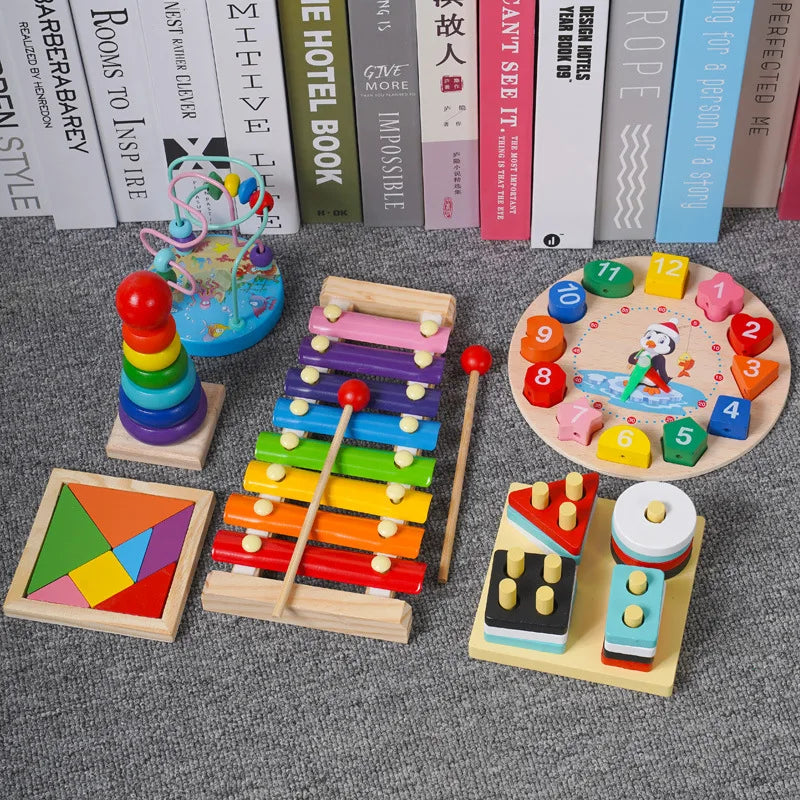 Montessori Wooden 3D Educational Toy | Colorful Blocks for Kids