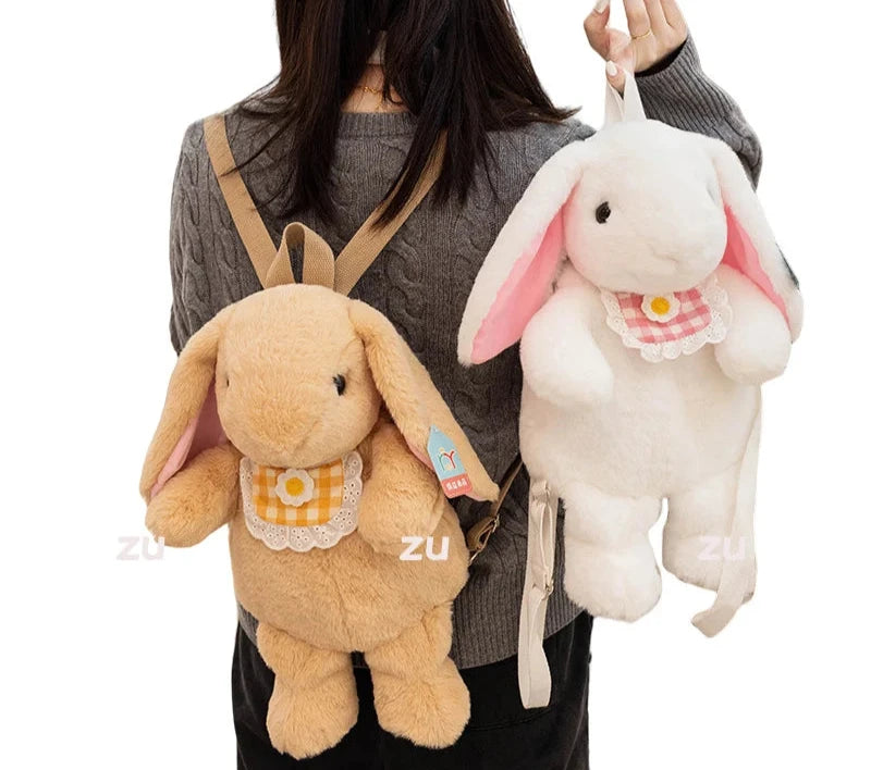 Bunny Plush Backpack | Soft & Fluffy Rabbit Bag for Girls