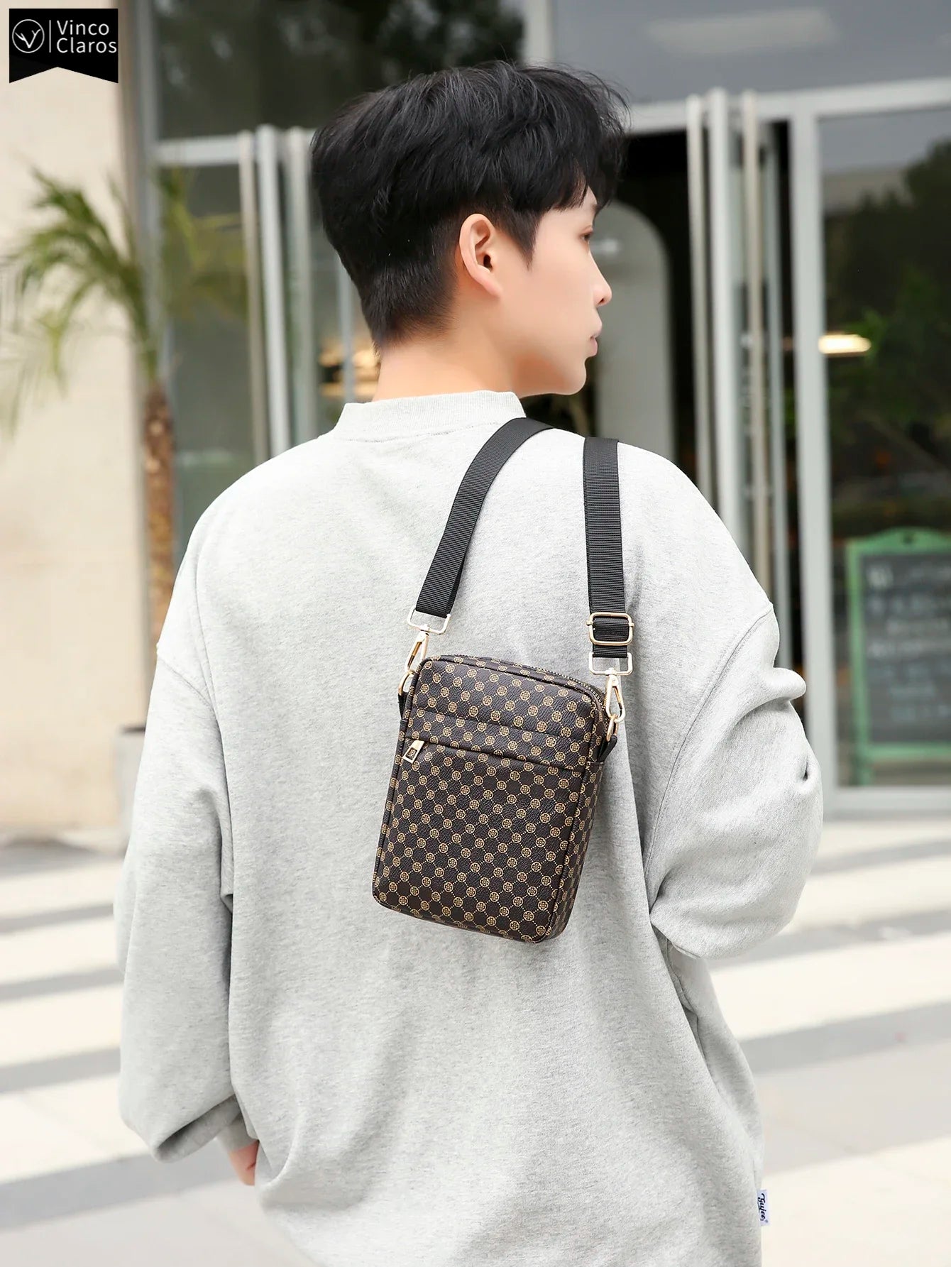 Men's Classics Mini Shoulder Bag | Lightweight PU Leather Crossbody