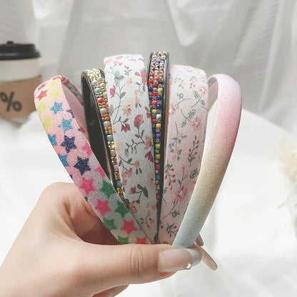 3 pcs Fashion Cloth Hair Bands | Women's Plaid & Imitation Pearl Headbands