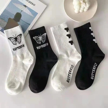 3 Pairs Cotton Butterfly Socks