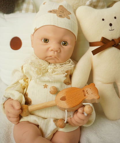 39cm All-Silicone Reborn Boy Doll with Dress-Up Design