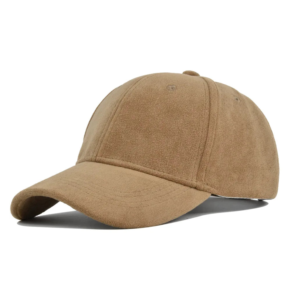 Solid Suede Retro Baseball Caps