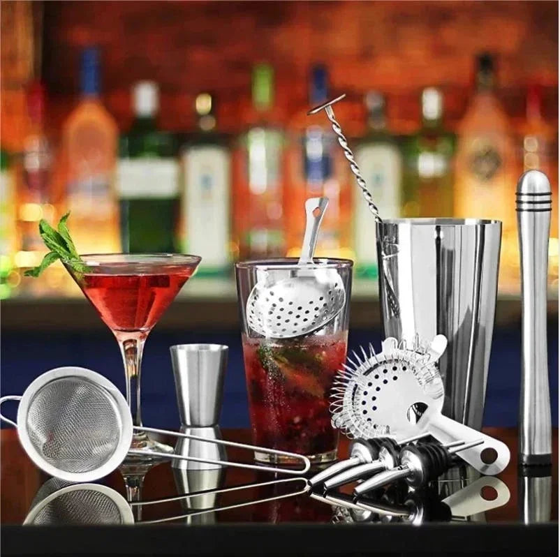 Stainless Steel Cocktail Shaker Set - Professional Bartender Tools