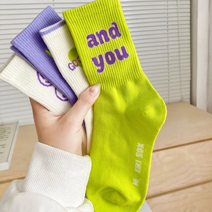 Korean Style Women Socks (3 pairs)