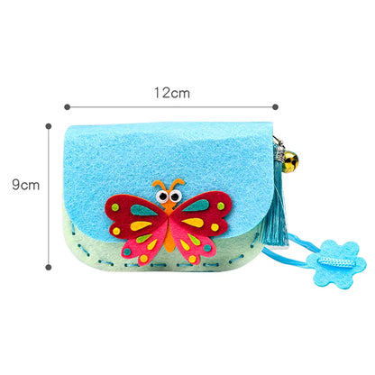 DIY Cute Cartoon Children's Handmade Non-Woven Crossbody Bag Craft Kits - Weaving Messenger Shoulder Handbag Coin Purse