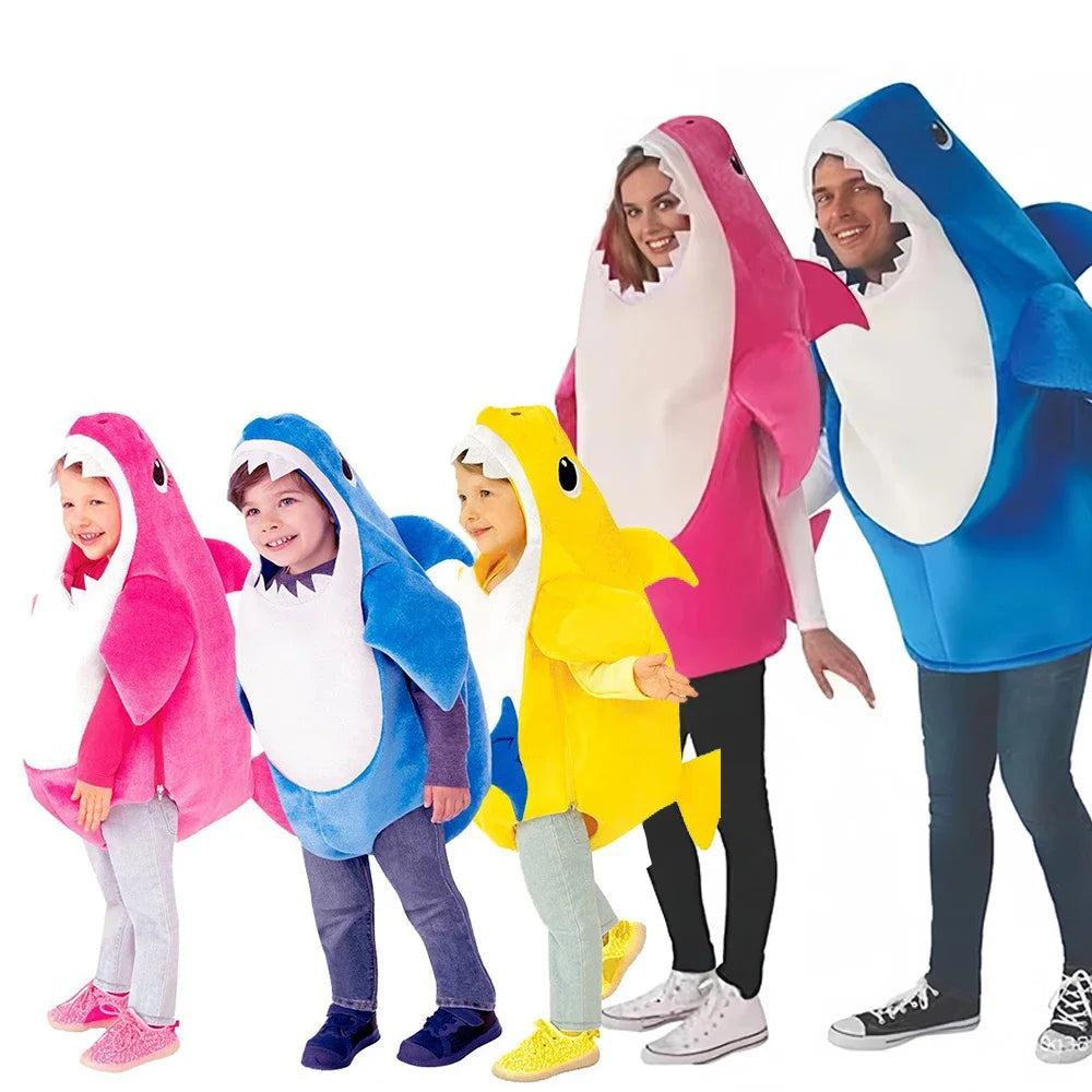 Adult & Kids Shark Costume Jumpsuit