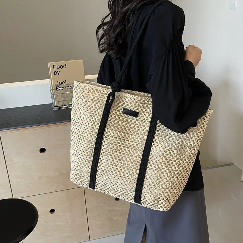 Straw Large-Capacity Shoulder Bag - 2024 Summer Fashion