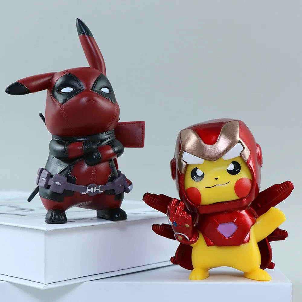 Pikachu in Deadpool and Iron Man Costume