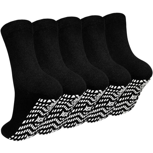 5 Pairs Anti-Slip Football Socks – Cotton Crew Socks