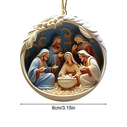 Nativity Christmas Tree Pendant – Jesus Christ Hanging Ornament