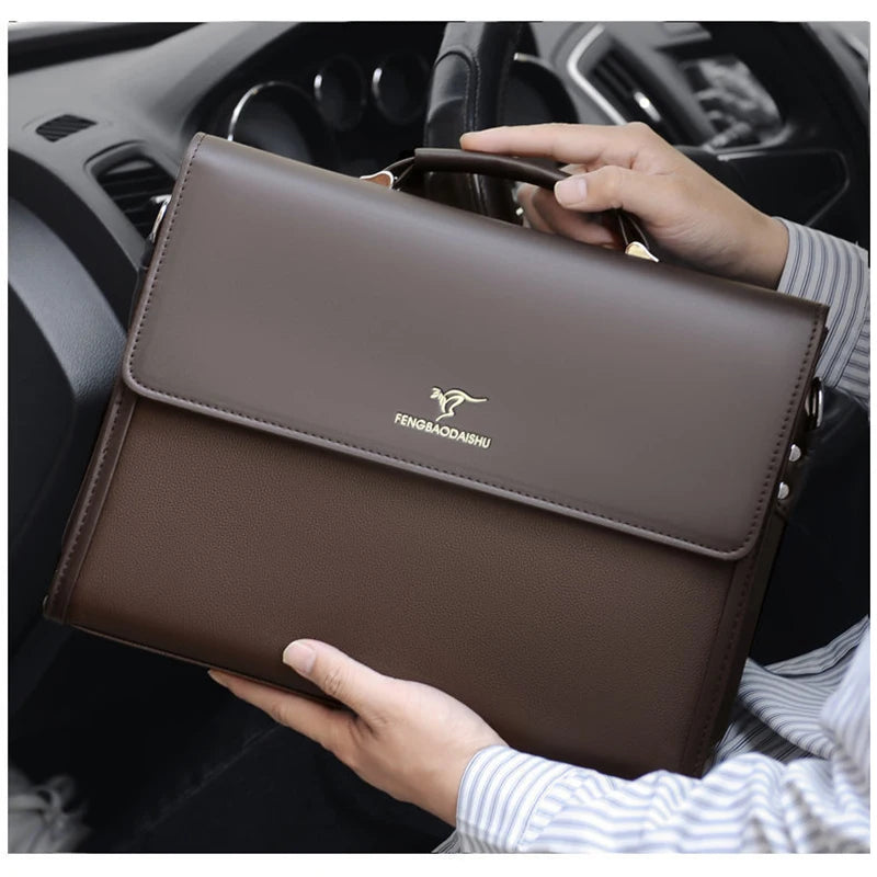 Leather Luxury Briefcases for Men | Designer Business Tote & Crossbody Bag