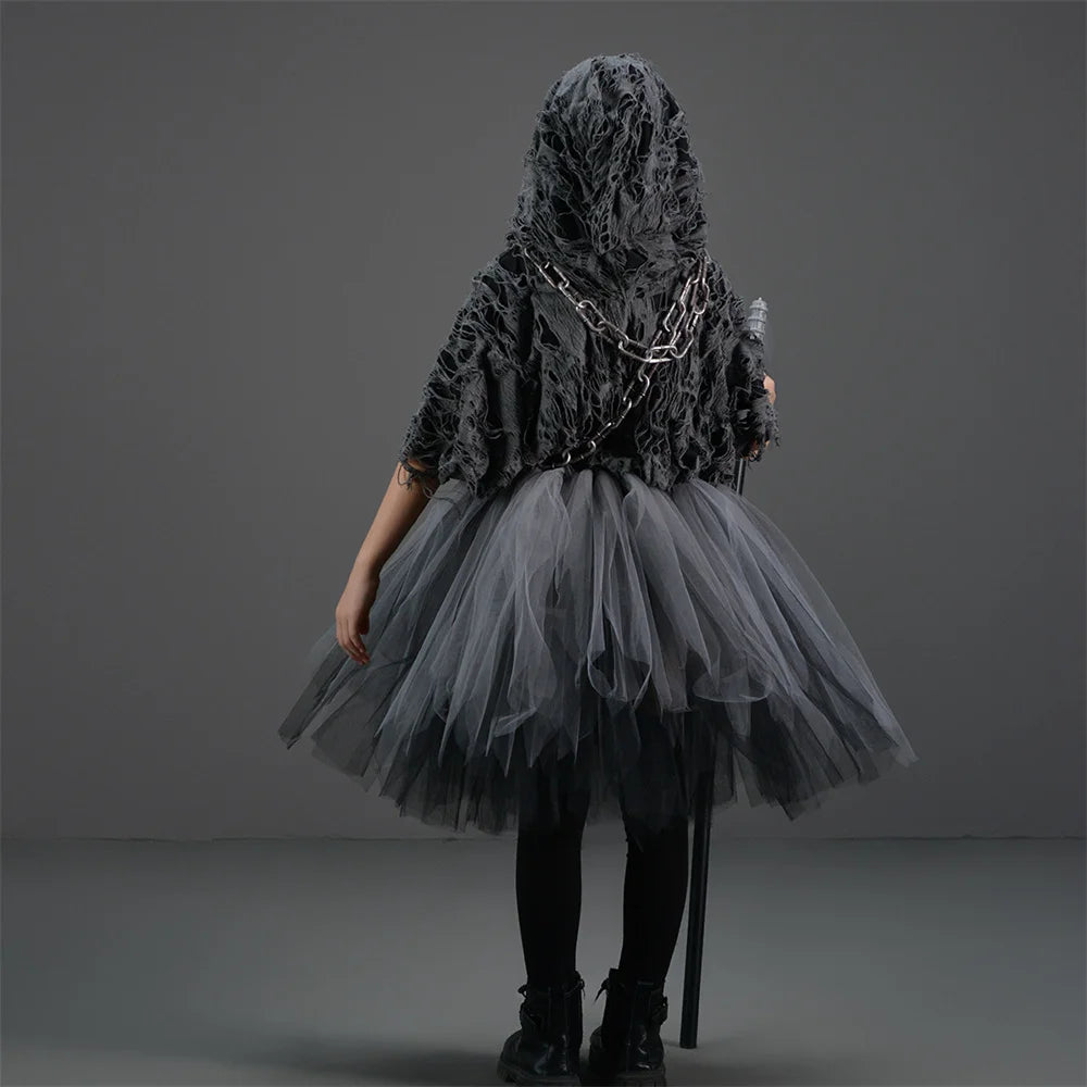 Girls Disguise Costume | Halloween Tutu Knee Dress