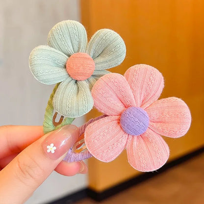 2 pcs Children's Floral Alloy Hair Clips – Cute & Stylish