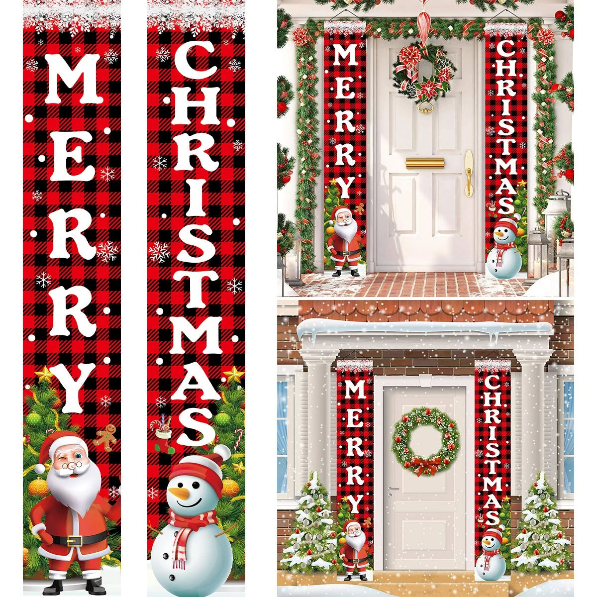 Merry Christmas Door Banner Decoration–Hanging Ornament