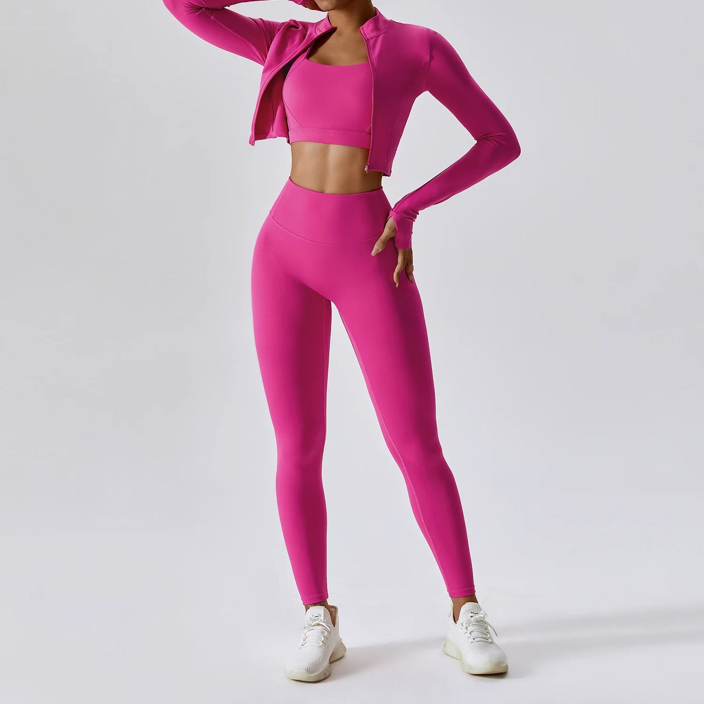 3 Piece Yoga Set: Workout Outfits for Women