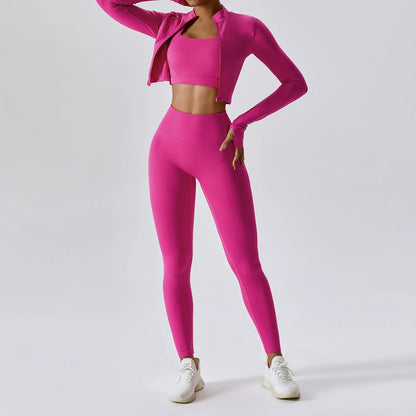 3 Piece Yoga Set: Workout Outfits for Women