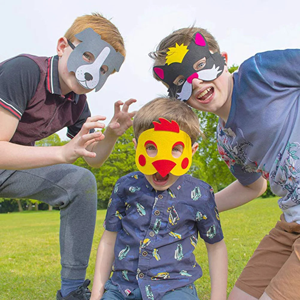 Owl & Cat Masks – 8 pcs Half-Face Costume Masks