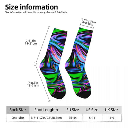 Neon Paint Non-Slip Swirl Socks