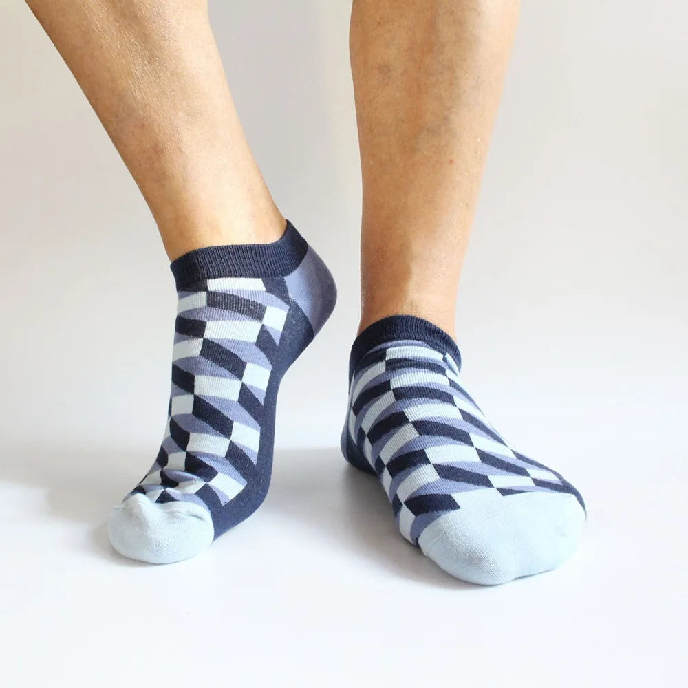 5 Pairs Colorful Novelty Ankle Socks for Men – Fun & Casual