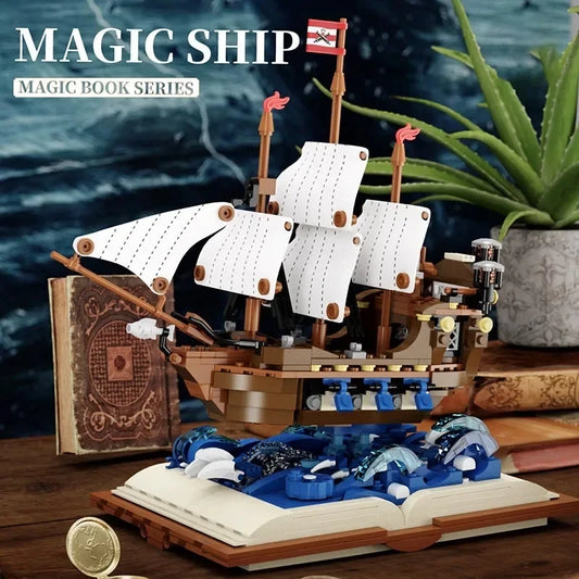 Retro Warship 925PCS Pirate Ship Building Blocks for Kids