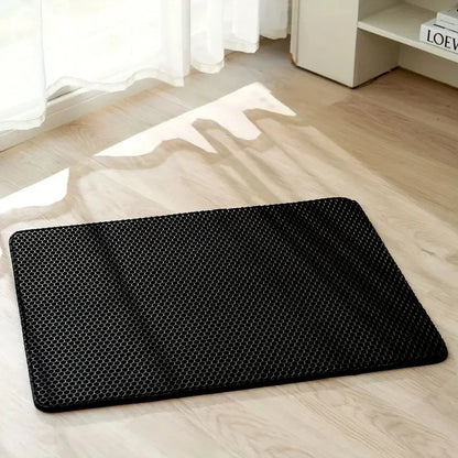 Cat Litter Mat with Double Layer | Waterproof Non-Slip Pet Litter Box Mat