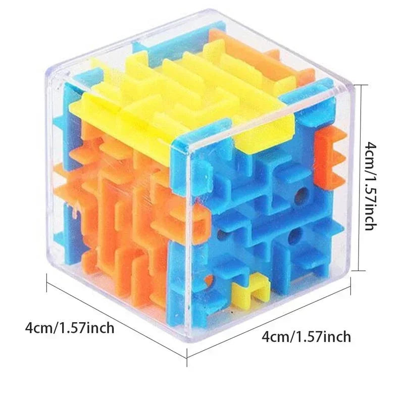 3D Maze Magic Cube | Six-Sided Transparent Puzzle Speed Cube