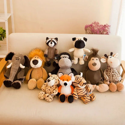 25 cm Jungle Animal Plush Toys