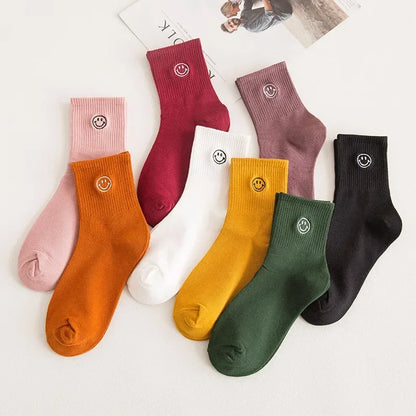 Happy Streetwear Cotton Woman Sock