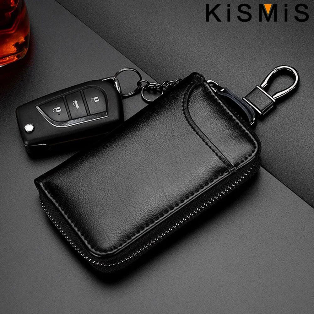 Genuine Leather Keychain Organizer Unisex Key Bag