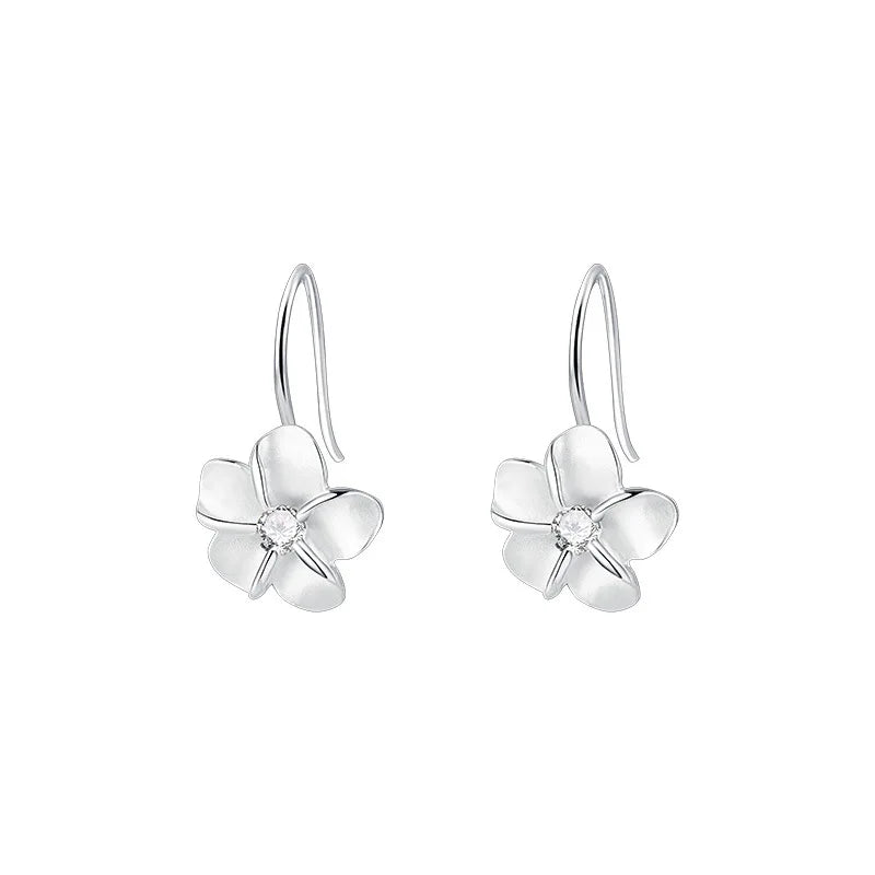 925 Sterling Silver Vintage Flower Earrings