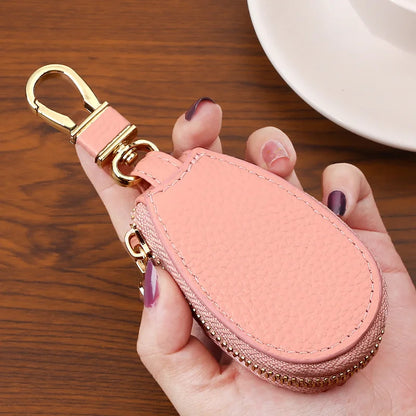 Unisex PU Leather Key Case - Large Capacity Key Holder Wallet