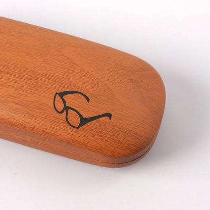 High-Quality Wood Grain Hard Kit Holder – Metal Reading Glasses Case