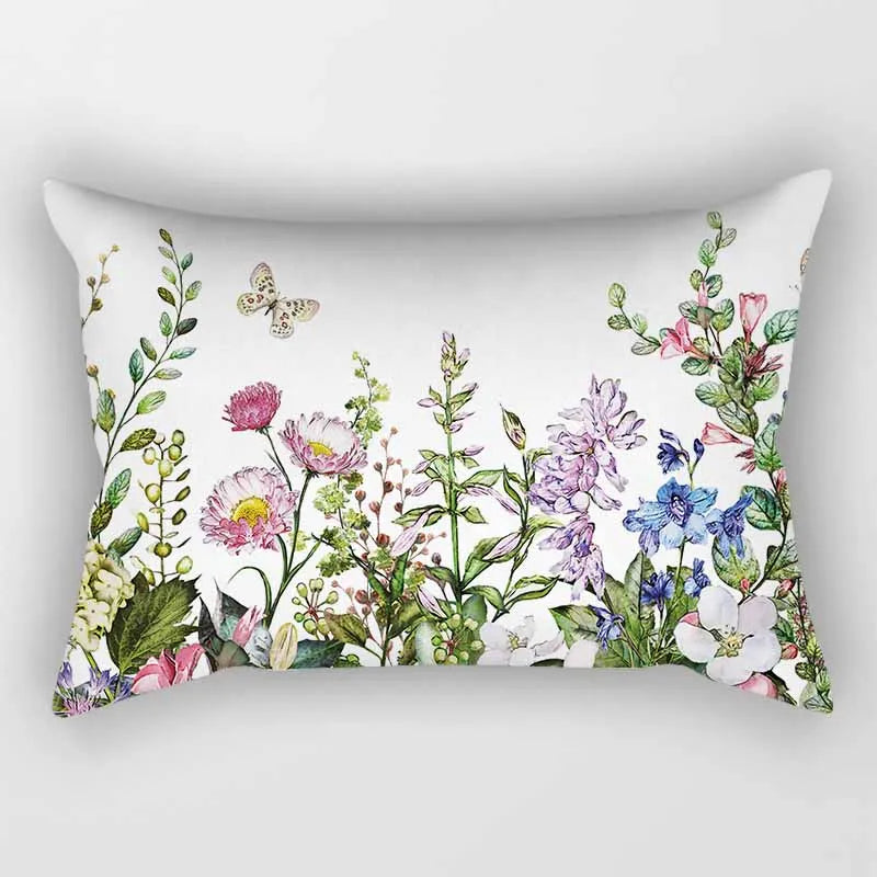 Tropical Flowers Bed Pillow Case – 50x30cm Travel & Bedroom Cover