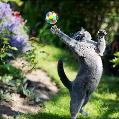 Cat Toy Balls with Bells - Pom Pom & Sparkle Interactive Toys