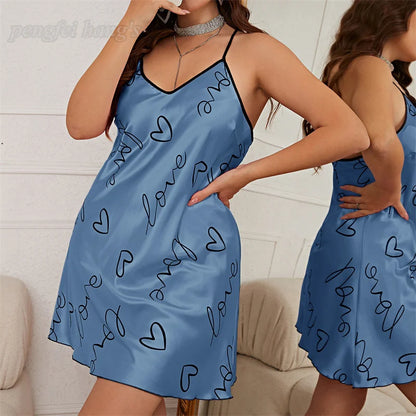 Plus Size Satin Sleepwear for Women (1XL-5XL)