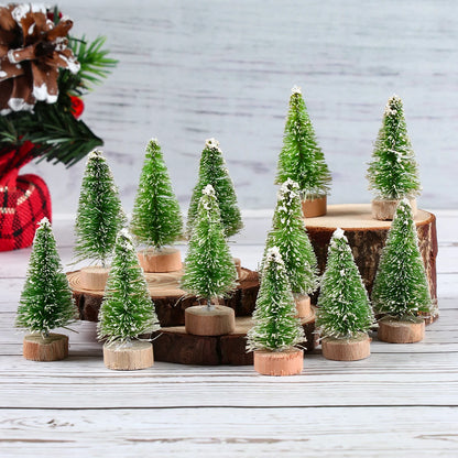 Artificial Mini Wooden Christmas Tree-Pine Tabletop Ornament