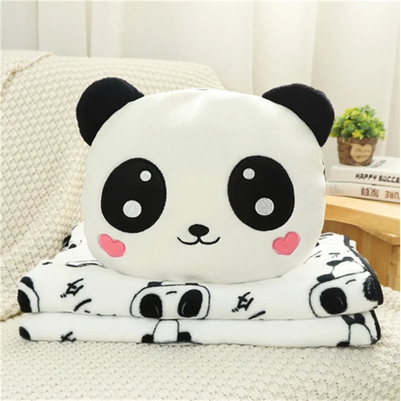 Panda Dundun Nap Pillow Blanket