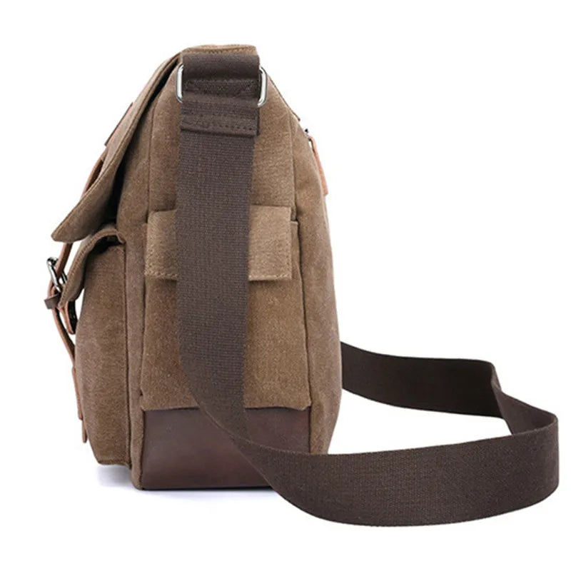 Men's Vintage Canvas Crossbody Bag