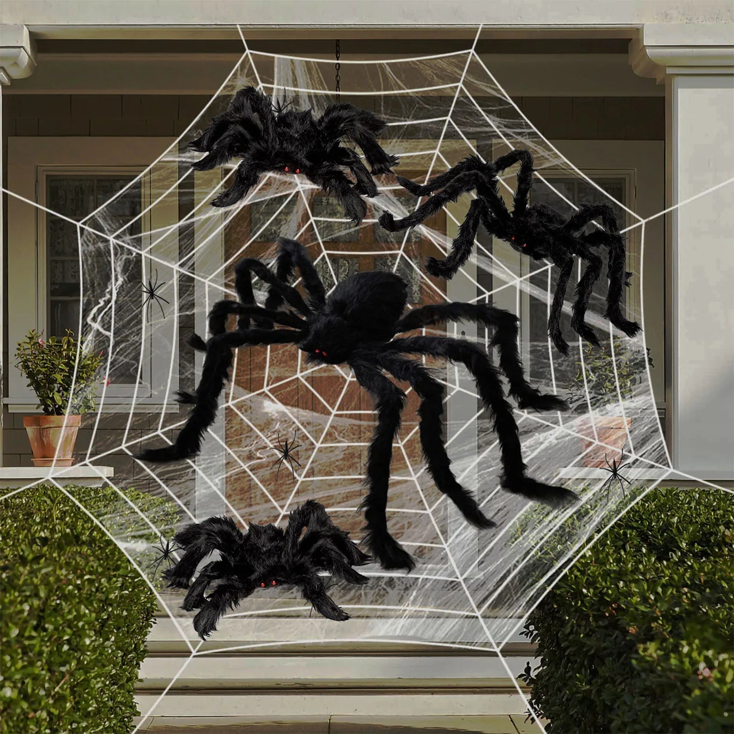 Giant Plush Spider Halloween Decoration (30-200cm)