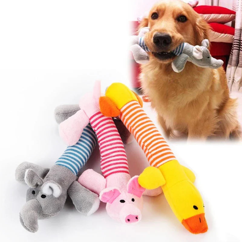 Squeaky Chew Toys for Small & Large Dogs, Cats – Bite-Resistant Pet Toy