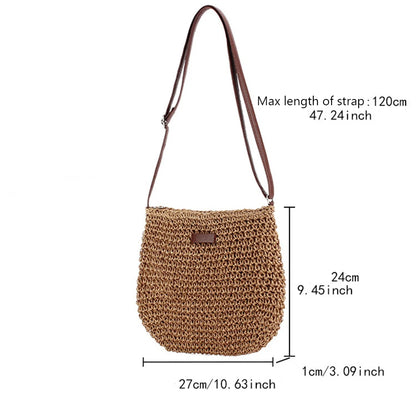 Summer Straw Crossbody Bag 2024 - Woven Beach Tote for Women