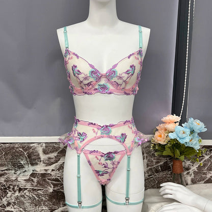 Fairy Floral Transparent Lingerie Set