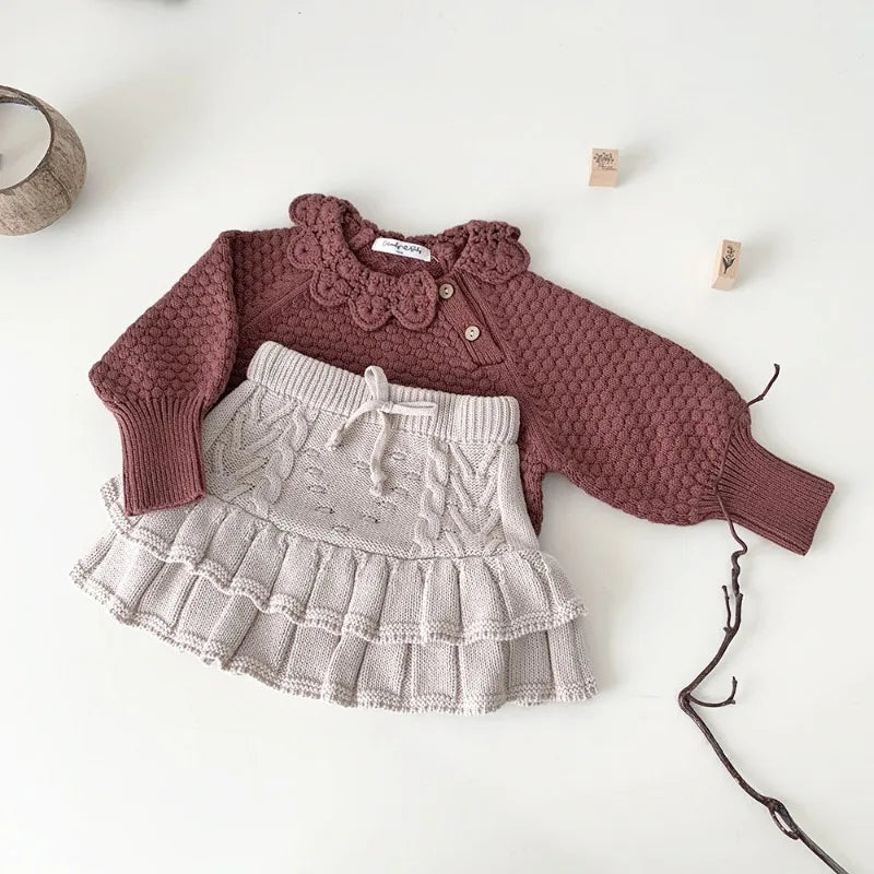 Knitting Skirt for Girls | Cute Winter Outfit for Kids