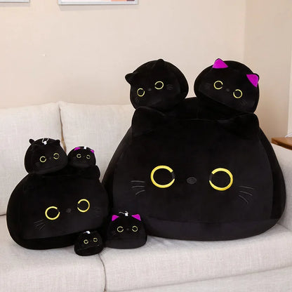 Stuffed Black Cat Pillow | Plush Doll