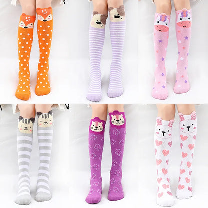 Girl's Cotton Knee-High Dance Socks