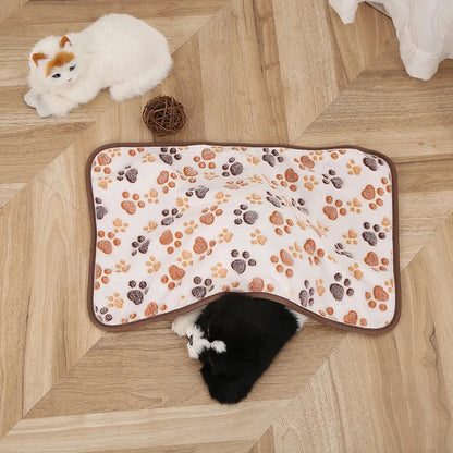 Soft Coral Fleece Pet Blanket for Dogs & Cats