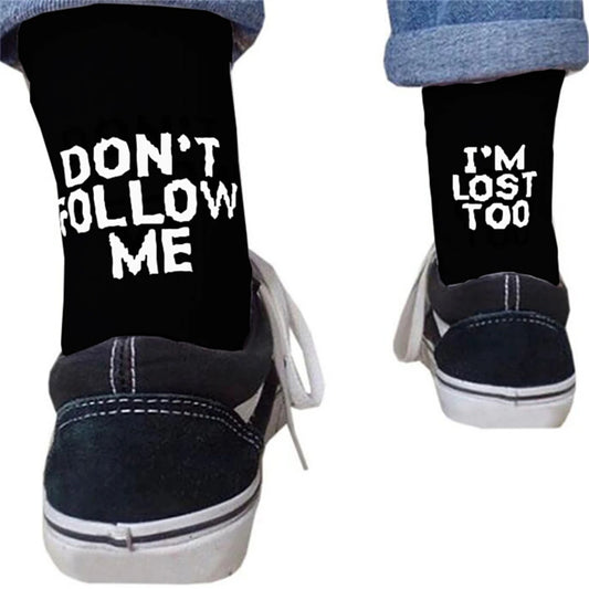 DON`T FOLLOW ME I AM LOST TOO Cotton Men's Socks