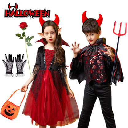 Vampire Ghost Bride Halloween Costume for Kids